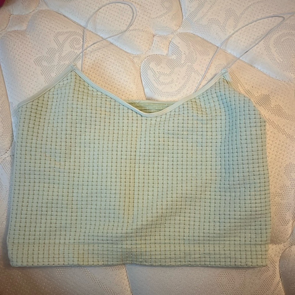 Boutique Green Cropped Tank Top